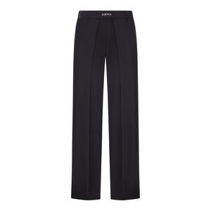 Loewe Women Loewe Tailored Wool Trousers With Jacquard Elasticated Waist